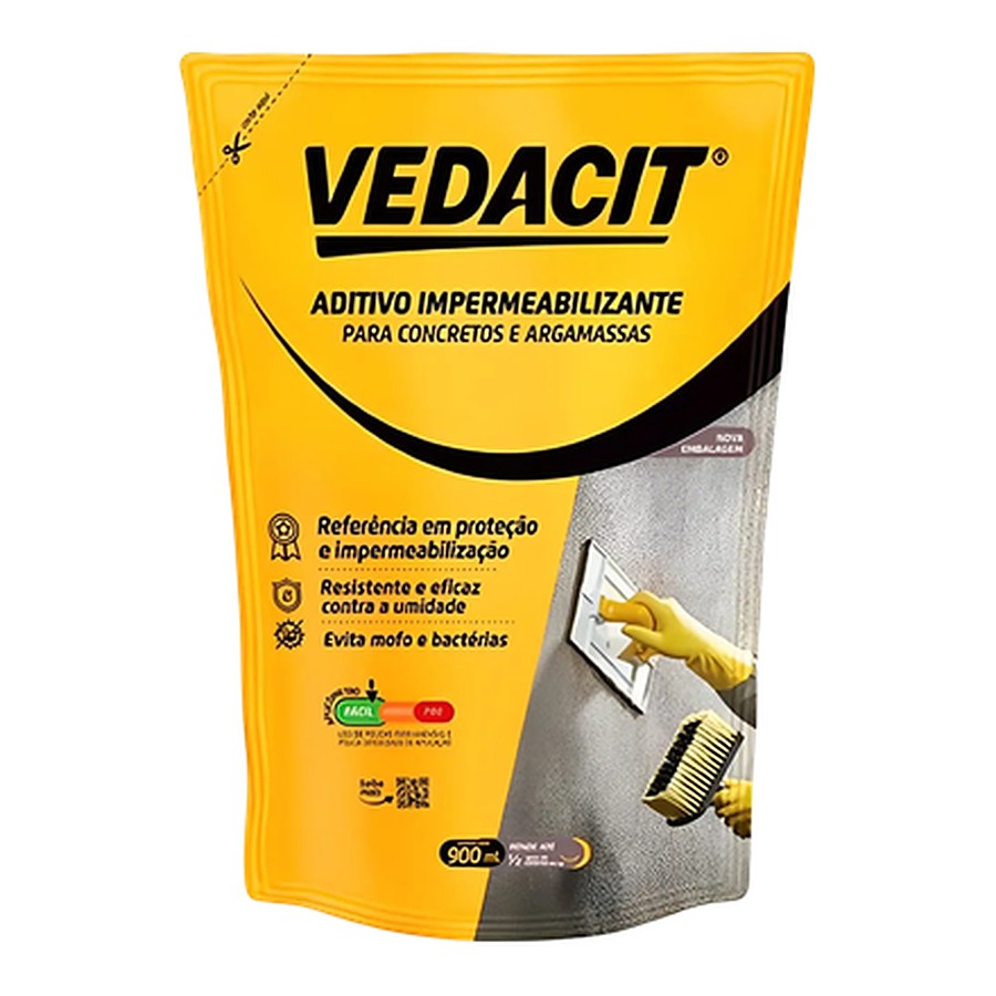 Aditivo impermeabilizante p/ concretos e argamassas 900 ml Vedacit