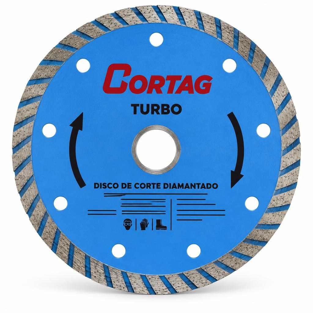 Disco de corte diamantado turbo 230 mm Cortag