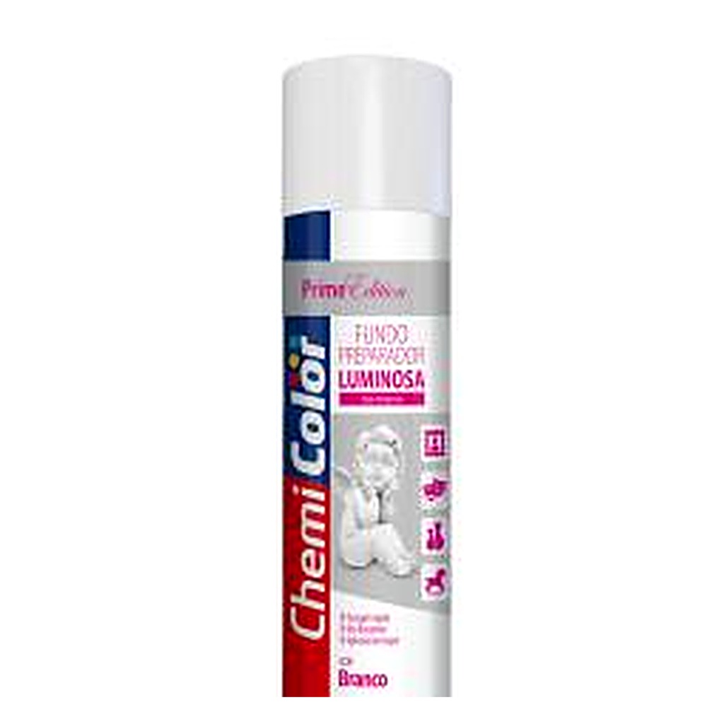 Tinta spray luminosa fundo branco 400 ml Chemicolor
