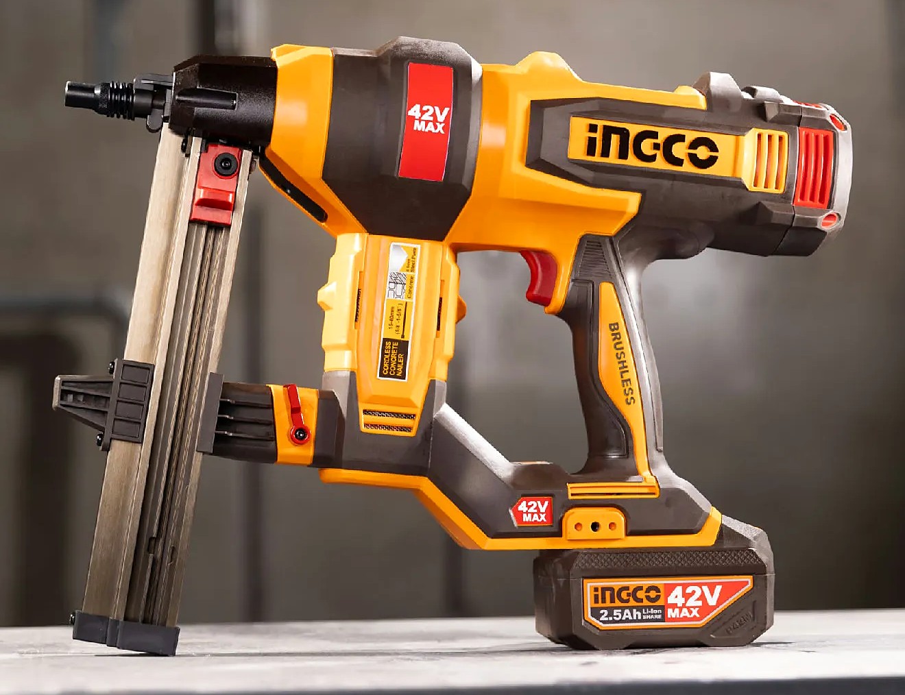 Pinador de concreto a bateria 20 V Brushless INGCO