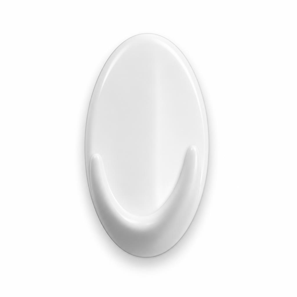 Gancho adesivo plástico branco 0,5 kg Atlas (6 peças)