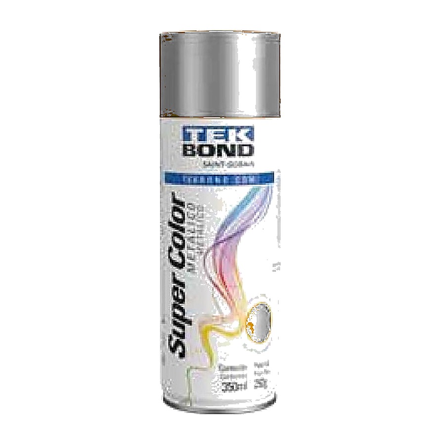 Tinta spray Super Color metálico prata 350 ml Tekbond