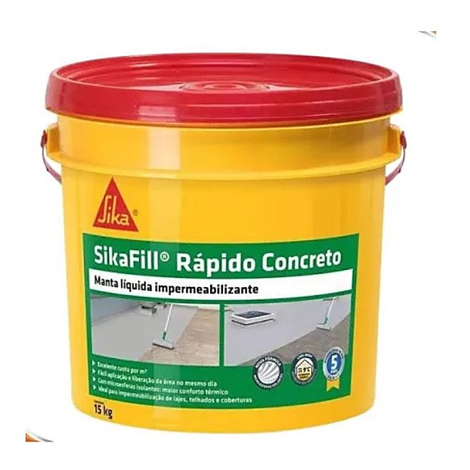 Manta líquida impermeabilizante SikaFill Rápido Concreto 15 kg Sika