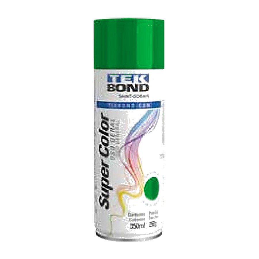 Tinta spray Super Color uso geral verde 350 ml Tekbond
