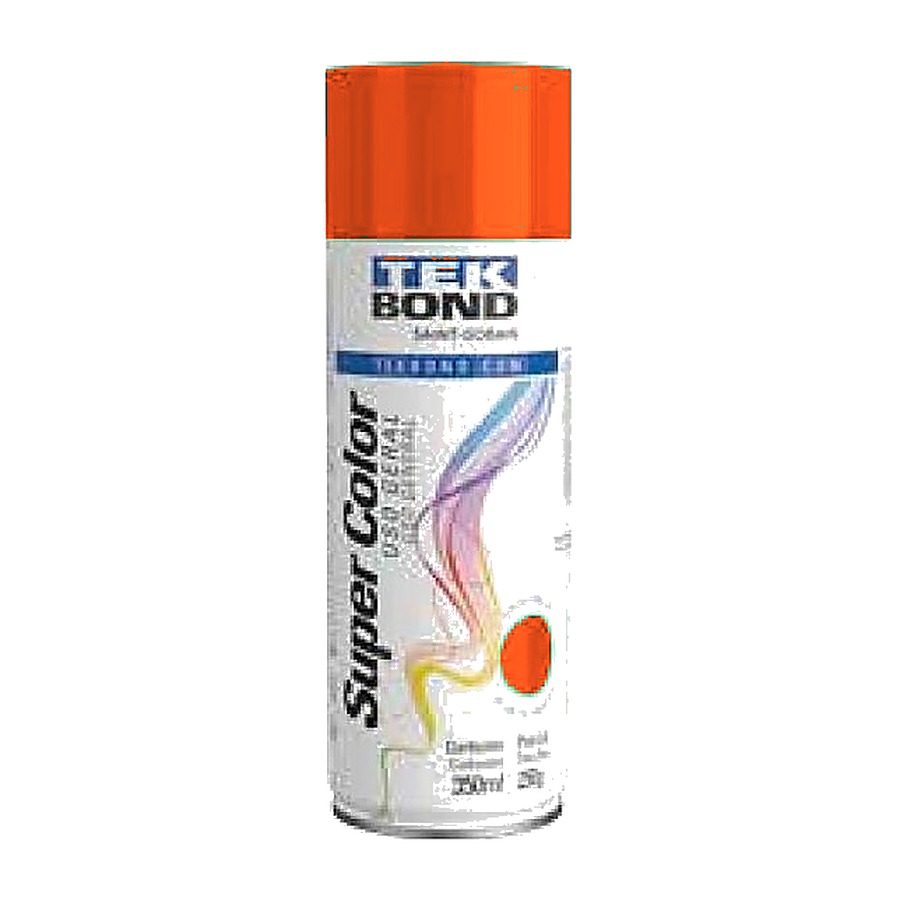 Tinta spray Super Color uso geral laranja 350 ml Tekbond