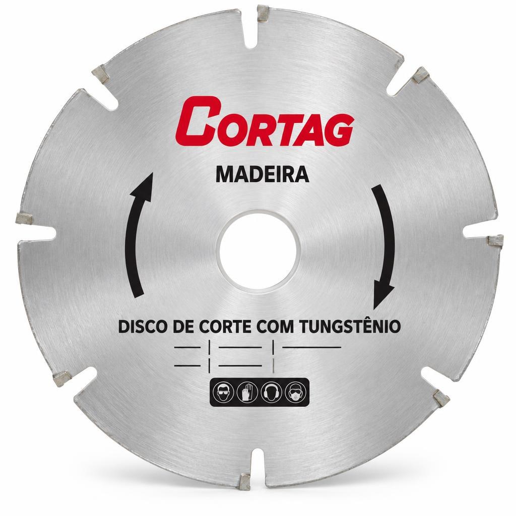 Disco de corte com tungstênio p/ madeira 110 mm Cortag