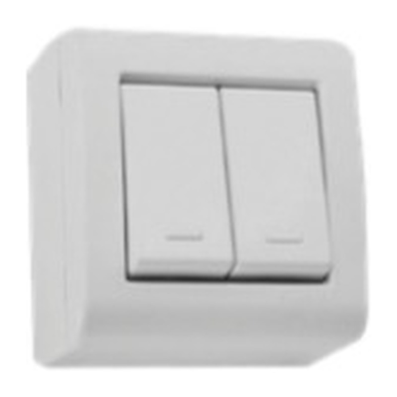 Interruptor sobrepor 2 teclas simples 10A Lizflex branco Tramontina