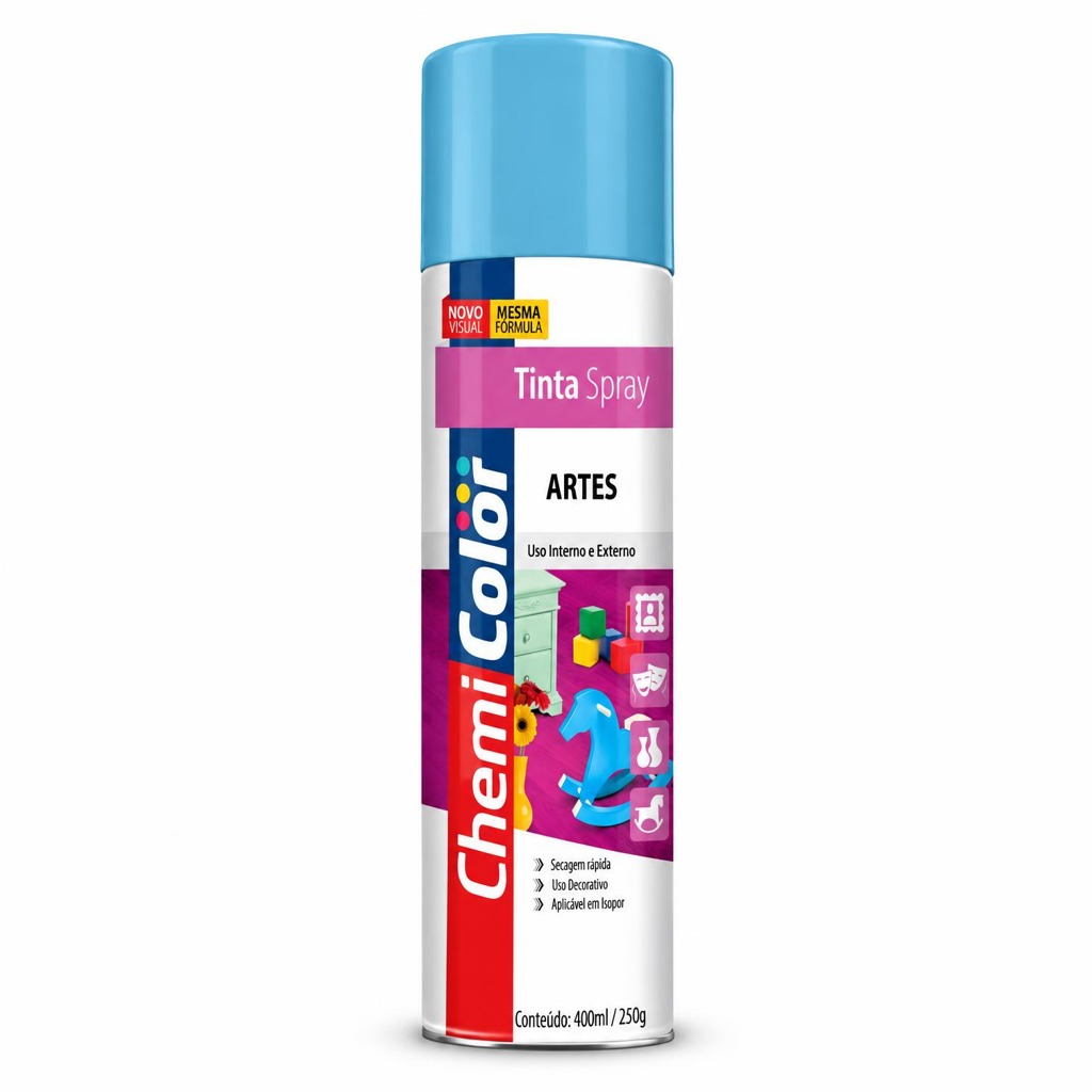 Tinta spray Artes alumínio 400 ml Chemicolor