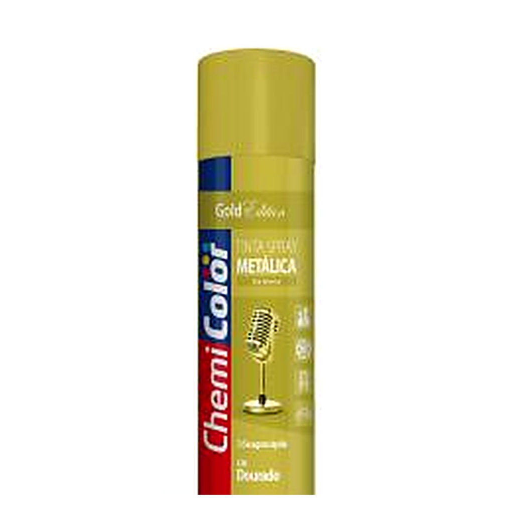 Tinta spray metálica dourado 400 ml Chemicolor