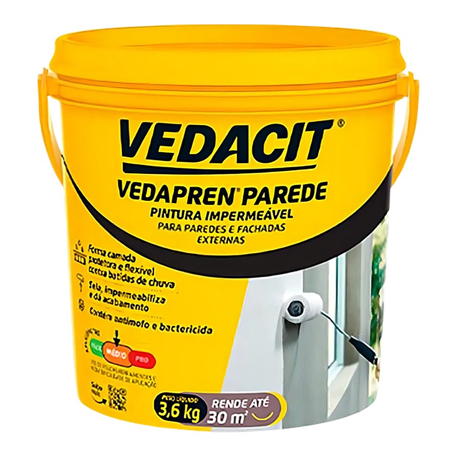 Vedapren Parede pintura impermeável 3,6 L Vedacit