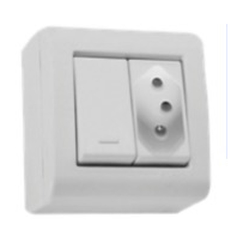 Interruptor + tomada sobrepor 10A Lizflex branco Tramontina