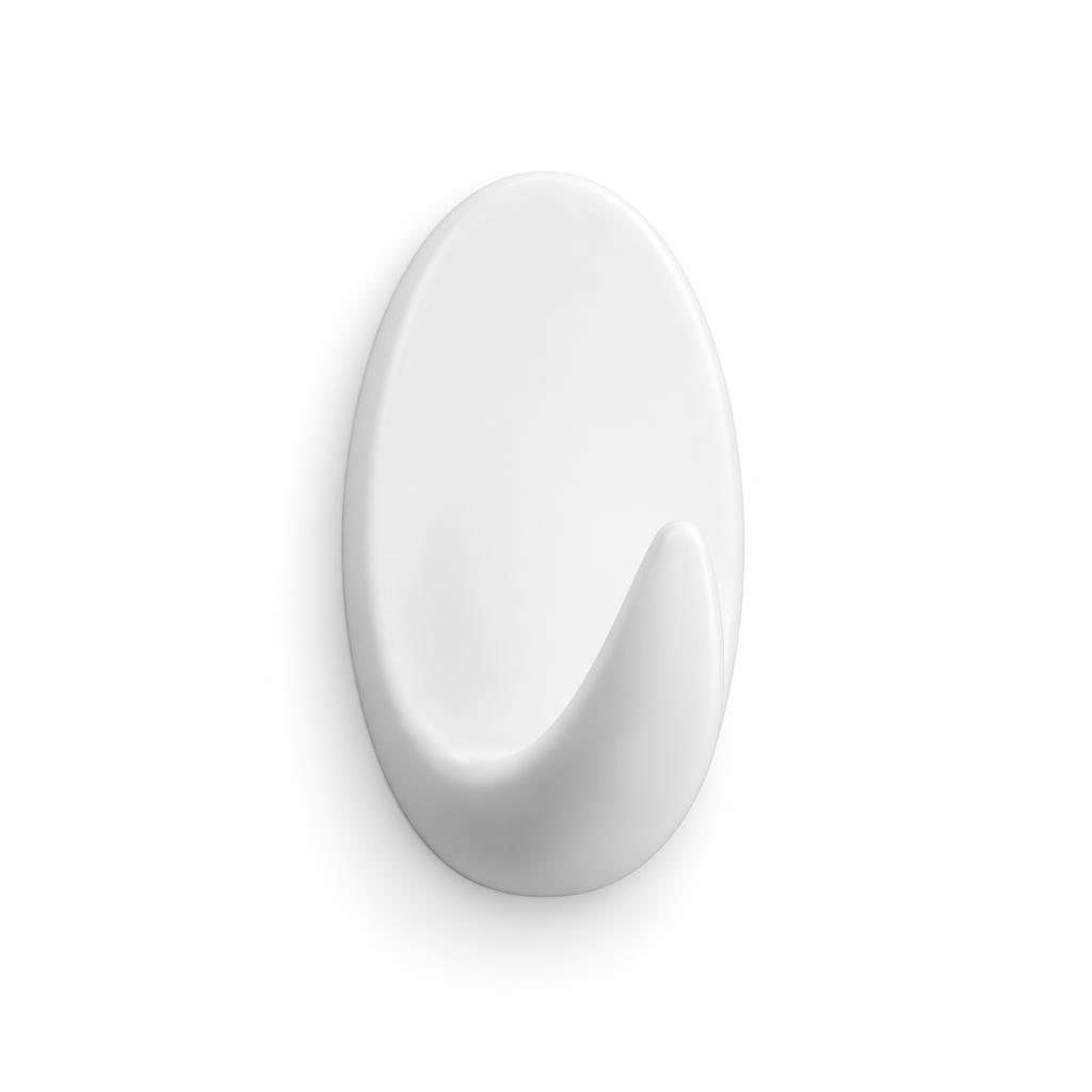 Gancho adesivo plástico branco 1 kg Atlas (3 peças)