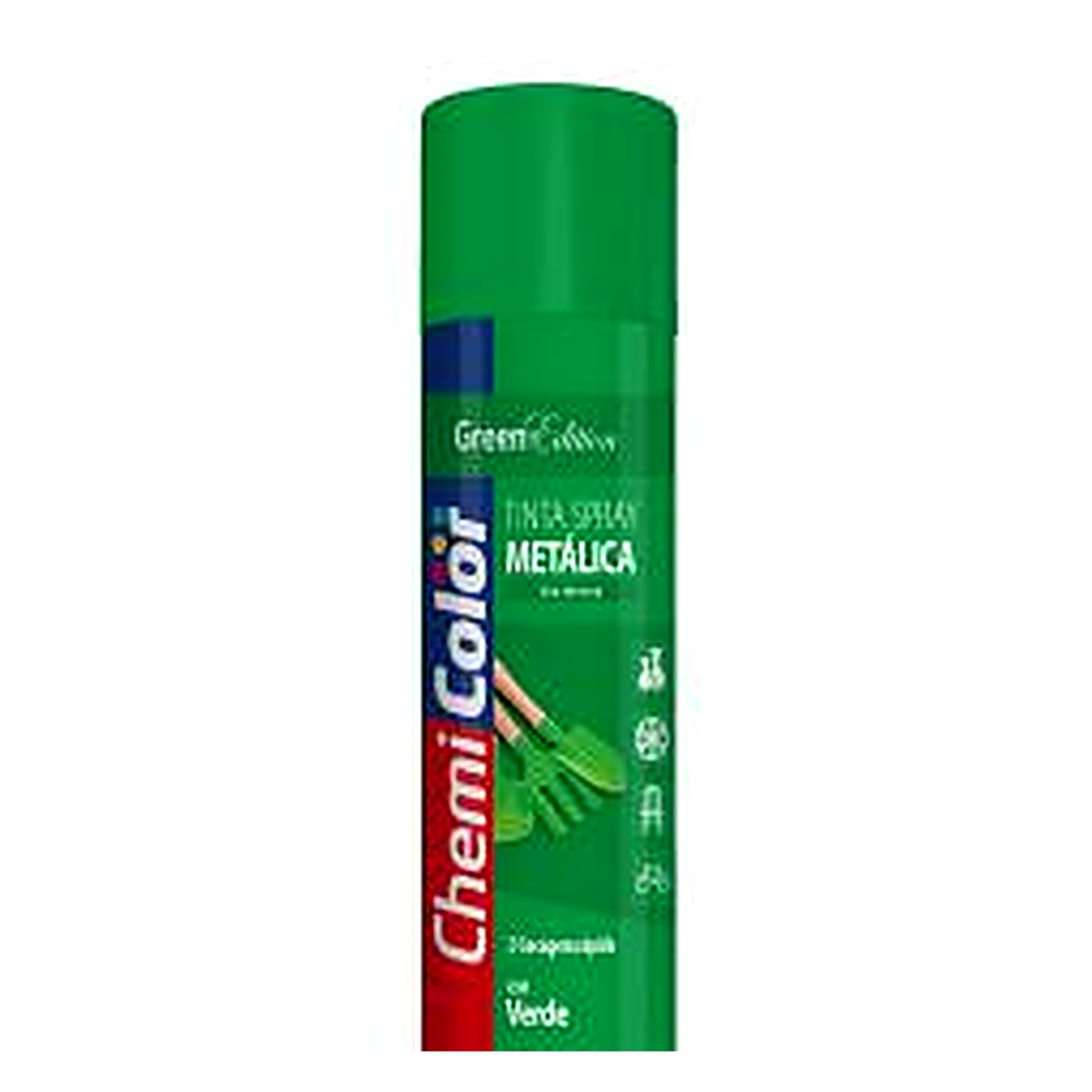 Tinta spray metálica verde 400 ml Chemicolor