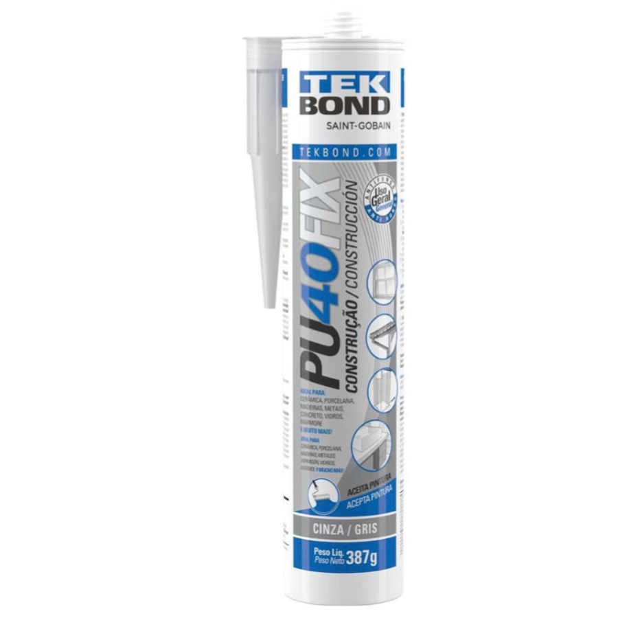 Selante PU 40 Fix cinza 387 g Tekbond