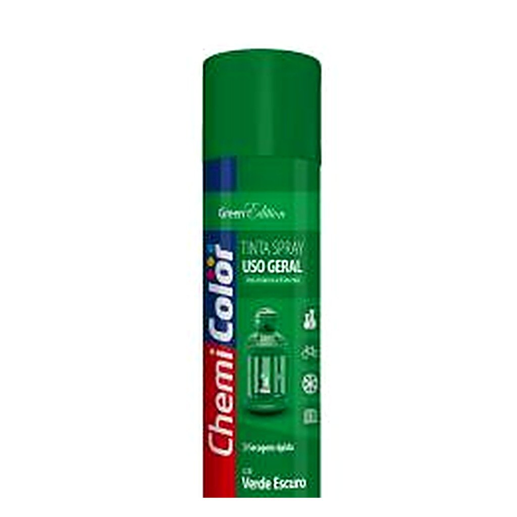 Tinta spray uso geral verde escuro 400 ml Chemicolor