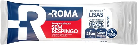 rolo de pintura sem respingo 23cm roma