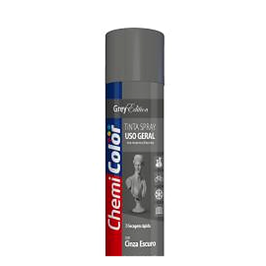 Tinta spray uso geral cinza escuro 400 ml Chemicolor