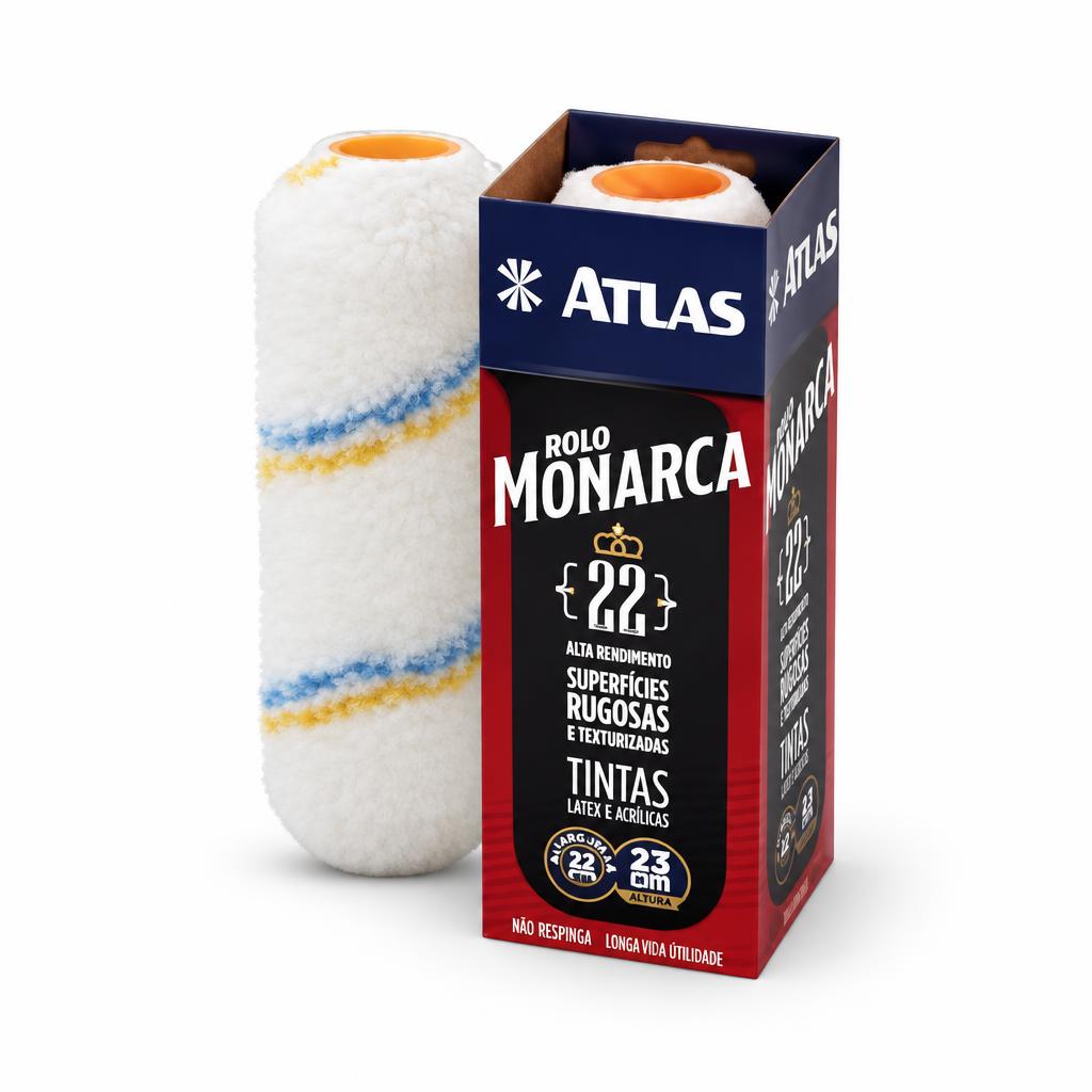 Rolo Monarca 23 cm lã 22 mm Atlas