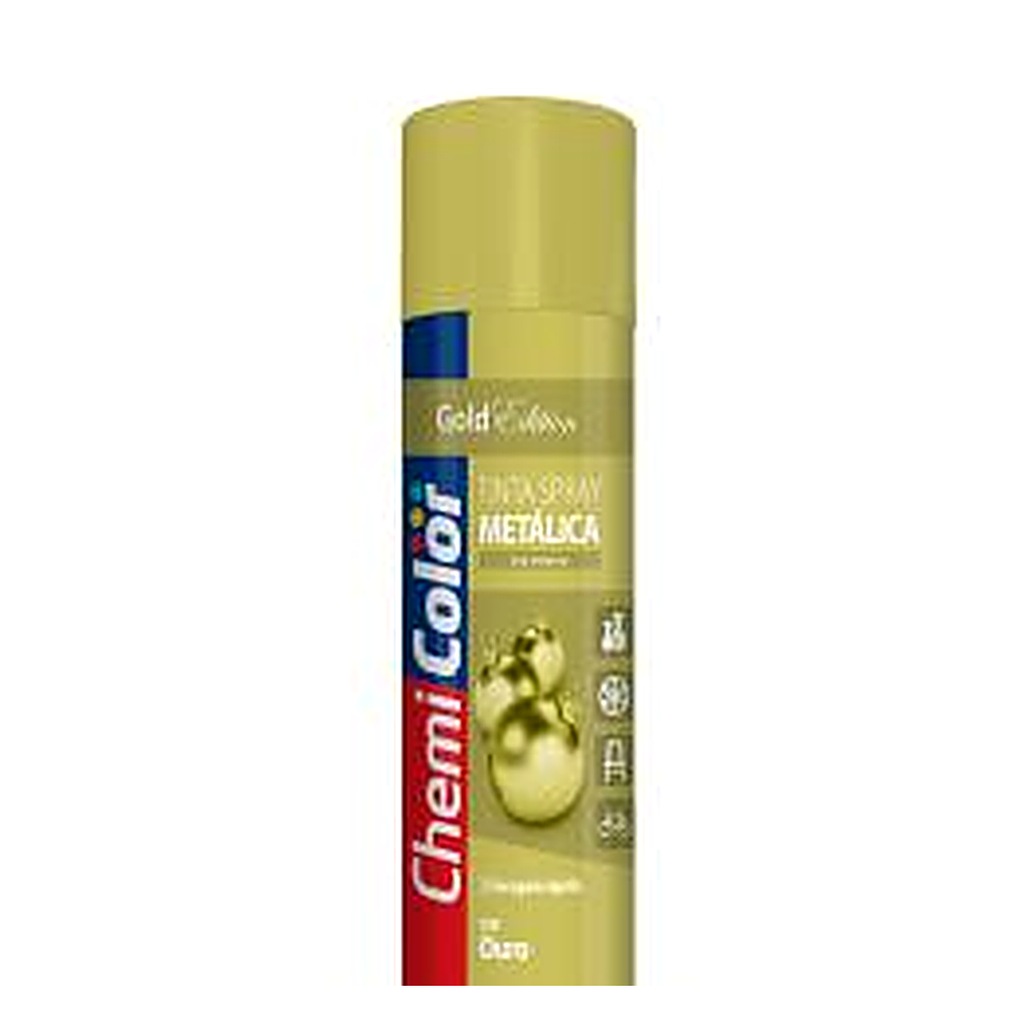Tinta spray metálica ouro 400 ml Chemicolor