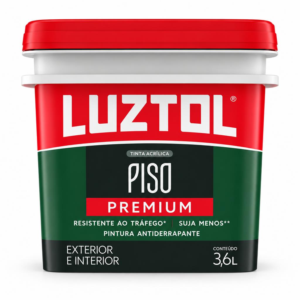 Tinta acrílica piso premium cinza chumbo 3,6 L Luztol
