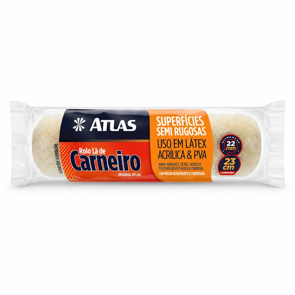 Rolo lã de carneiro 23 cm lã 22 mm Atlas
