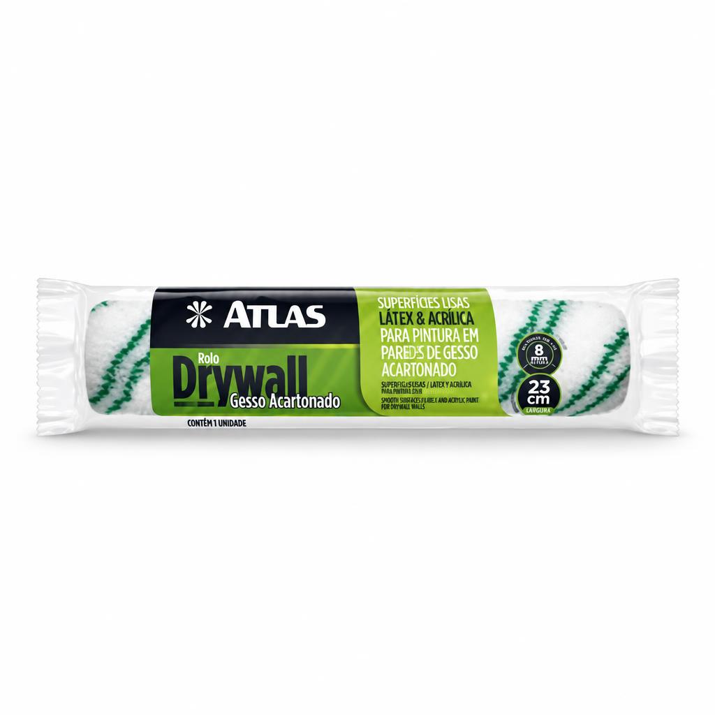 Rolo Drywall 23 cm lã 8 mm Atlas