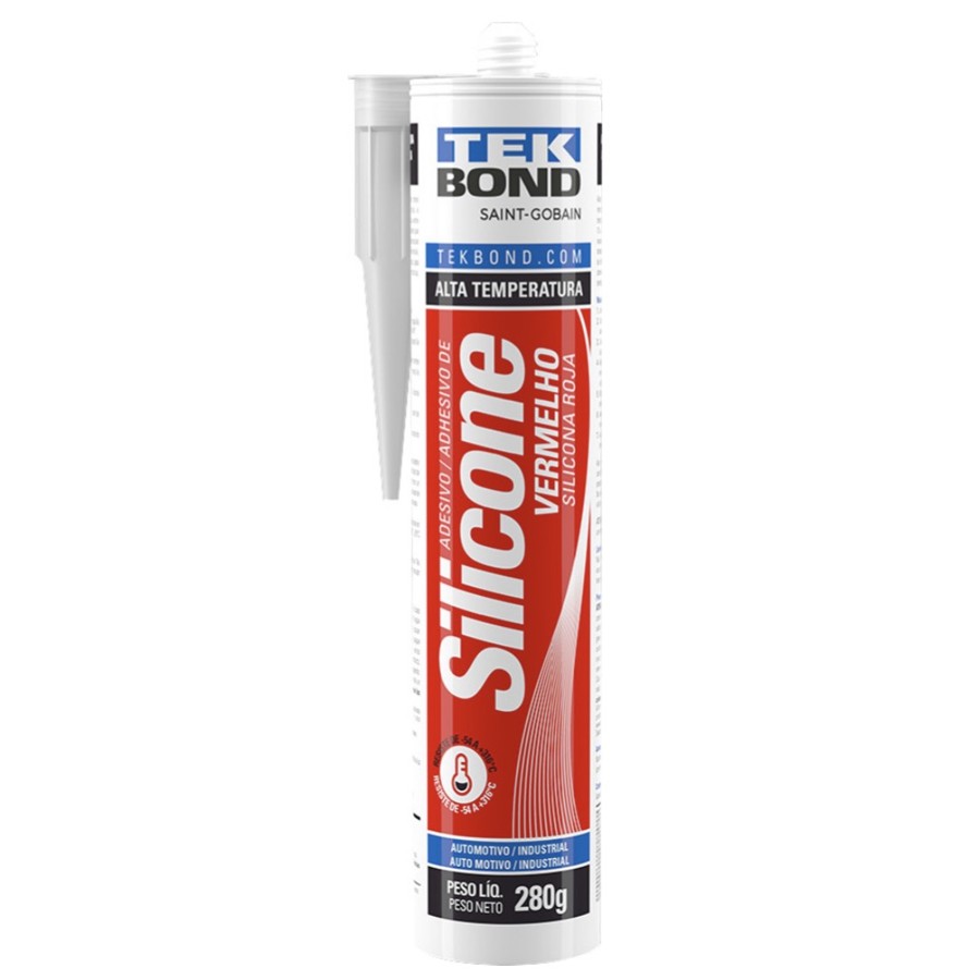 Silicone alta temperatura vermelho 280 g Tekbond