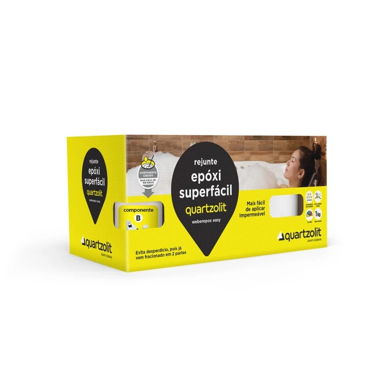 Rejunte epóxi superfácil corda 1 kg Quartzolit