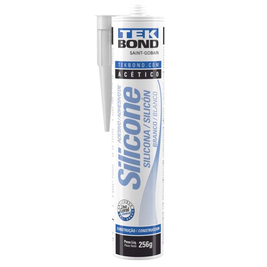 Silicone acético branco 256 g Tekbond