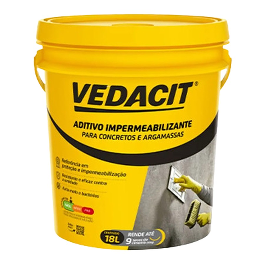 Aditivo impermeabilizante p/ concretos e argamassas 18 L Vedacit