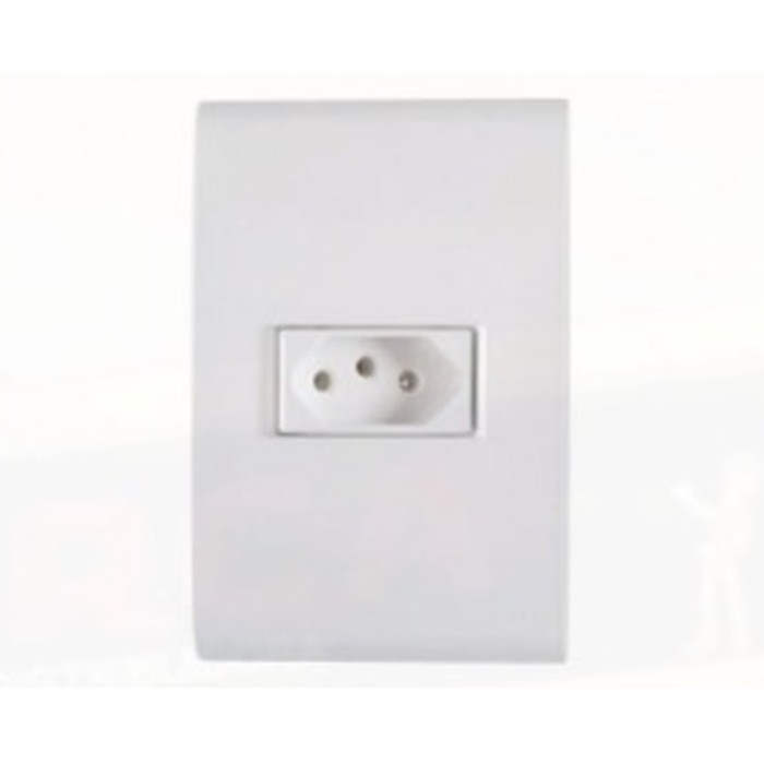 Tomada 2P+T 20A Liz modular c/ placa branca Tramontina