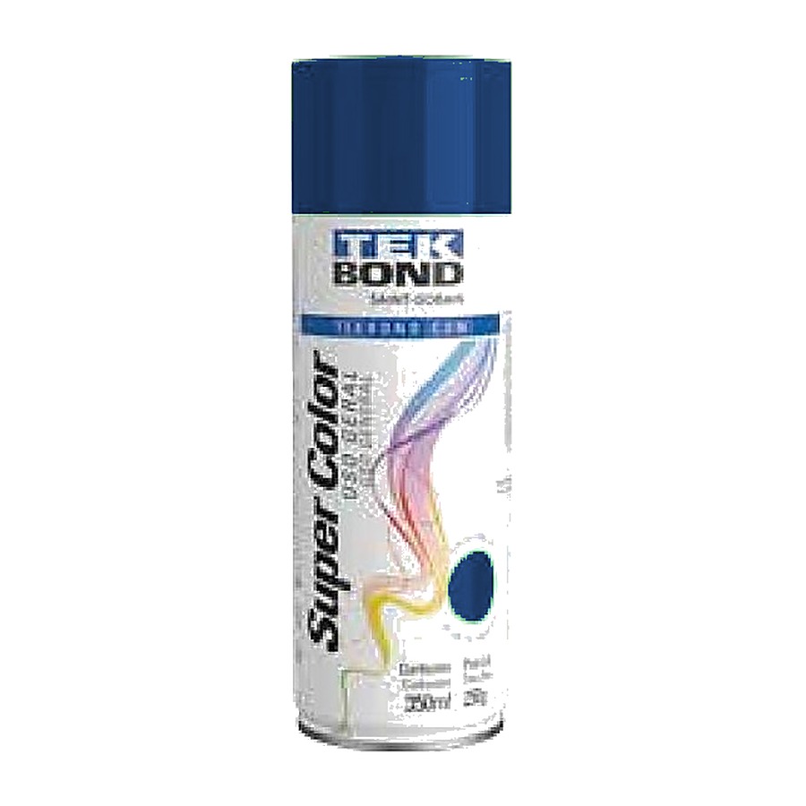 Tinta spray Super Color uso geral azul-escuro 350 ml Tekbond