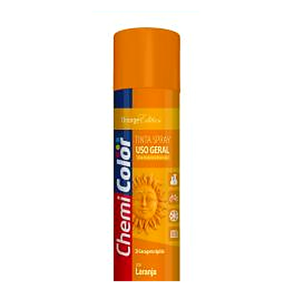 Tinta spray uso geral laranja 400 ml Chemicolor
