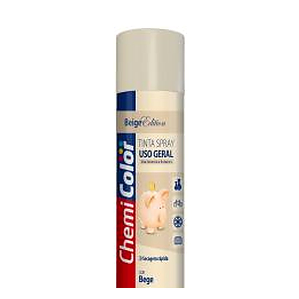 Tinta spray uso geral bege 400 ml Chemicolor