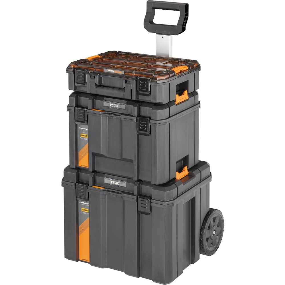 Torre de armazenamento modular móvel, 3 x 1, TSTAK x McLAREN, DWST60452-1 DEWALT