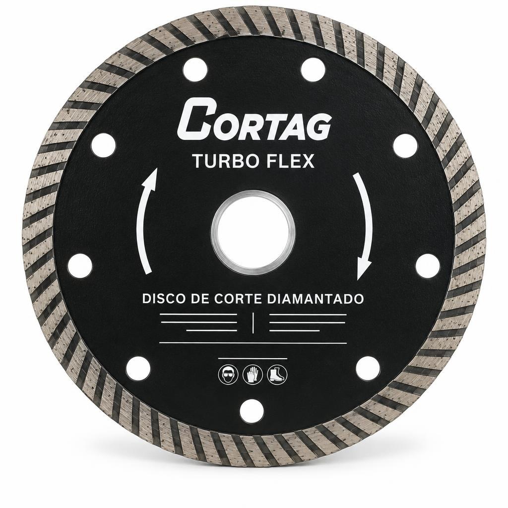 Disco de corte diamantado turbo Flex 115 mm Cortag