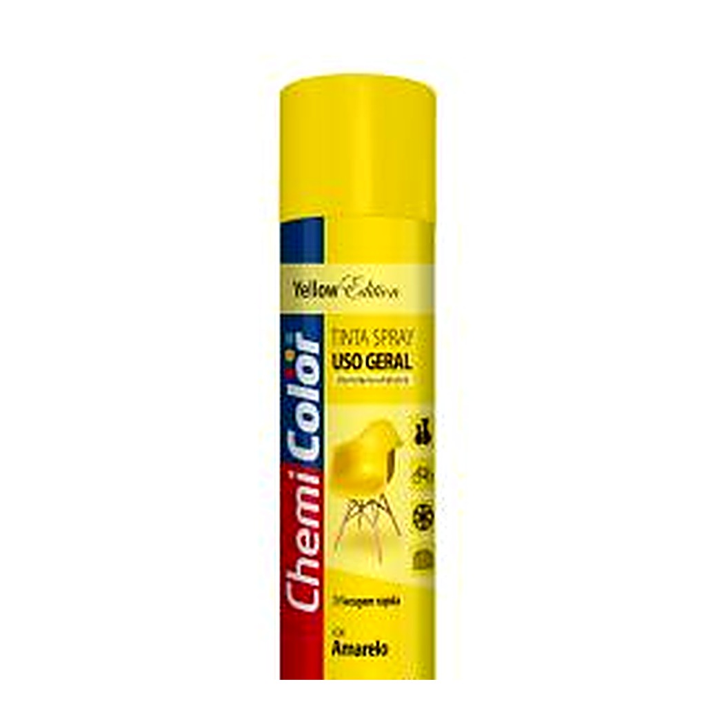 Tinta spray uso geral amarelo 400 ml Chemicolor