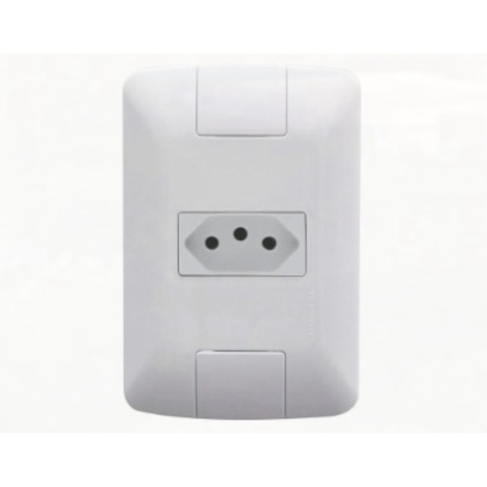 Tomada 2P+T 10A Aria modular c/ placa branca Tramontina