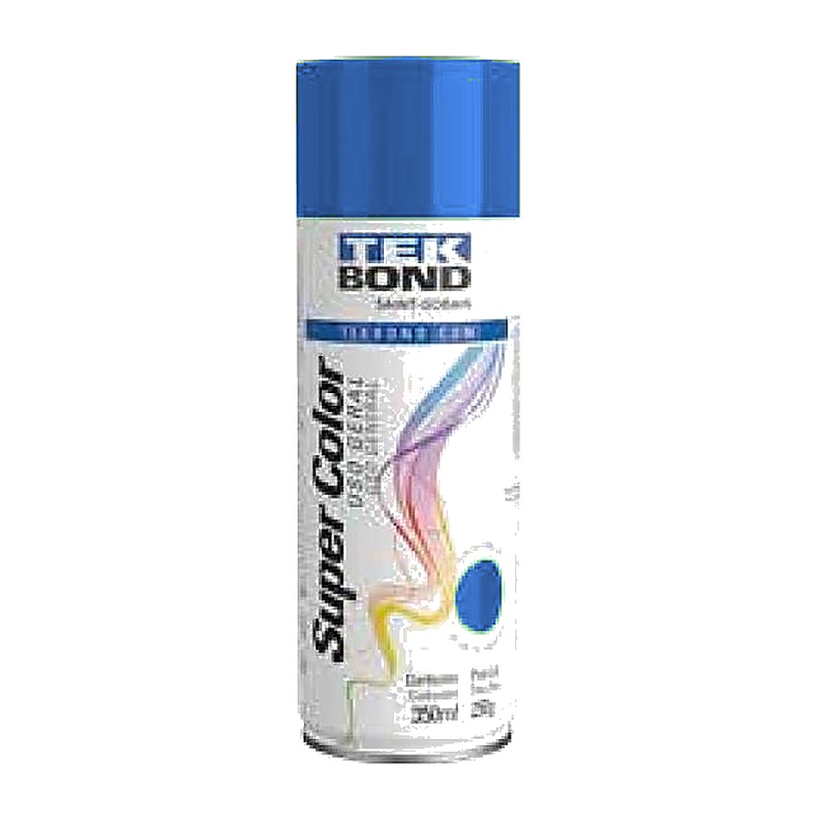 Tinta spray Super Color uso geral azul 350 ml Tekbond