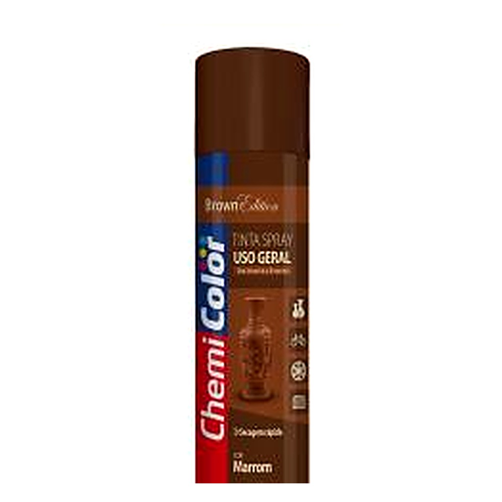 Tinta spray uso geral marrom 400 ml Chemicolor