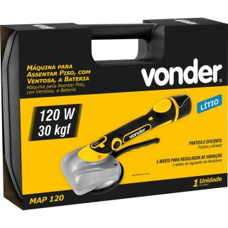 Máquina para assentar piso a bateria, com ventosa, 12 V, MAP 120 VONDER
