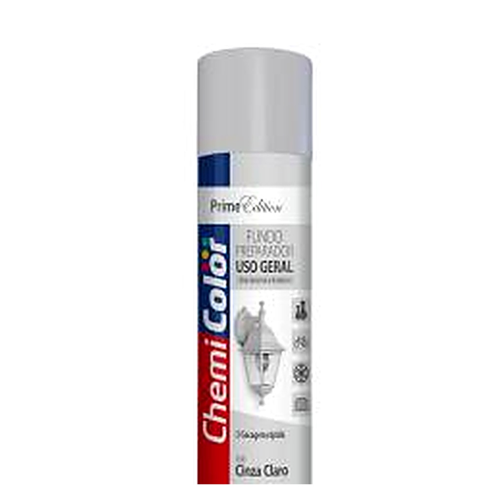 Tinta spray uso geral fundo cinza 400 ml Chemicolor