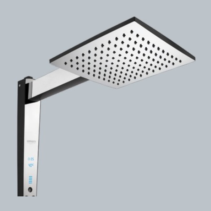 Chuveiro Acqua Century Digital Lorenzetti Preto com Cromado