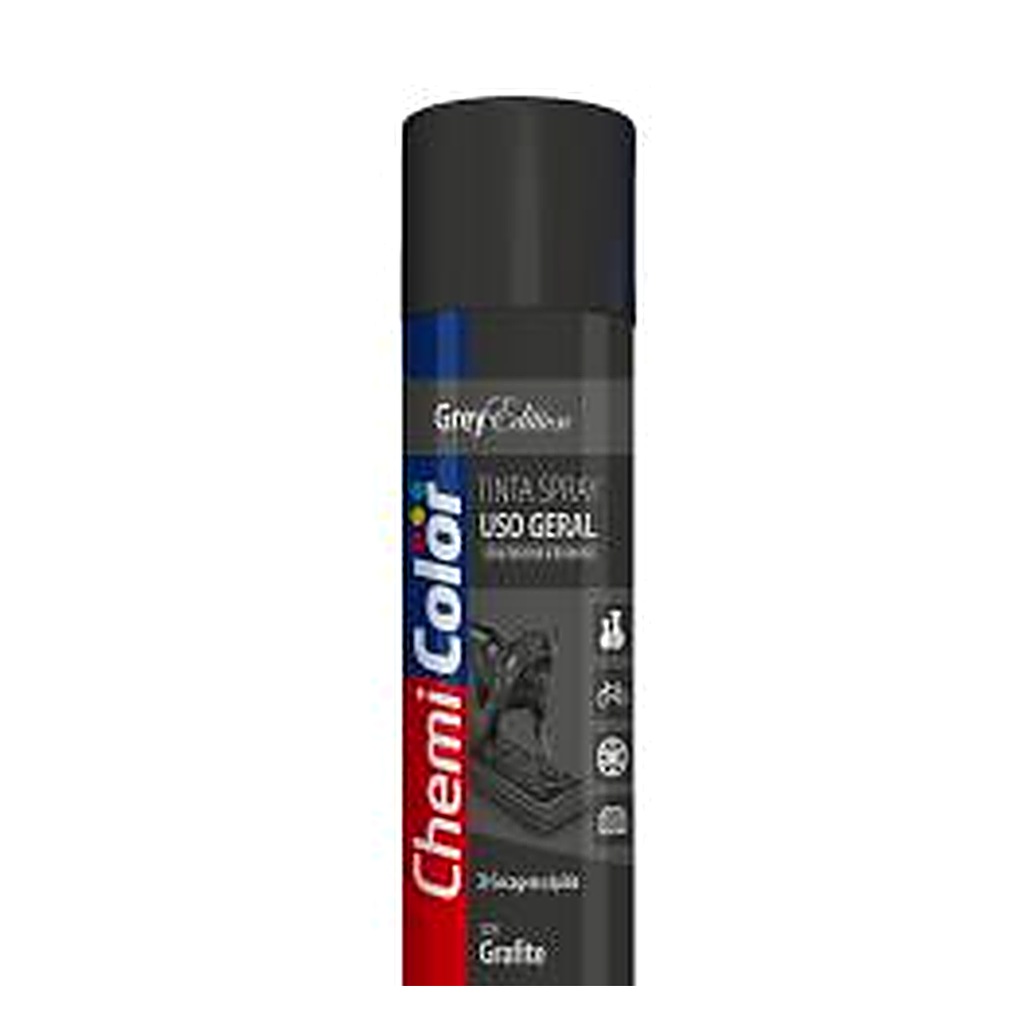Tinta spray uso geral grafite 400 ml Chemicolor