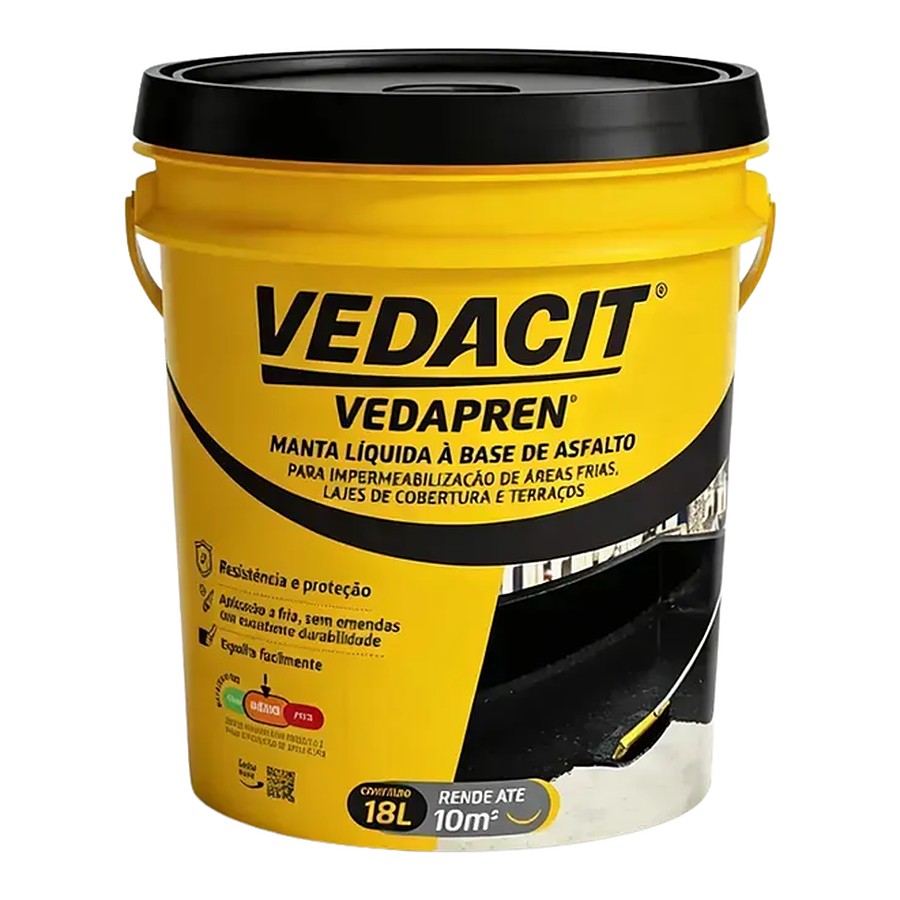 Vedapren manta líquida à base de asfalto 18 L Vedacit