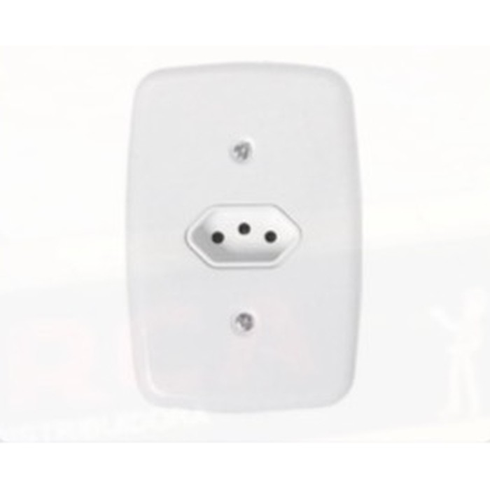 Tomada embutir 2P+T 20A Ideale c/ placa branca Pluzie