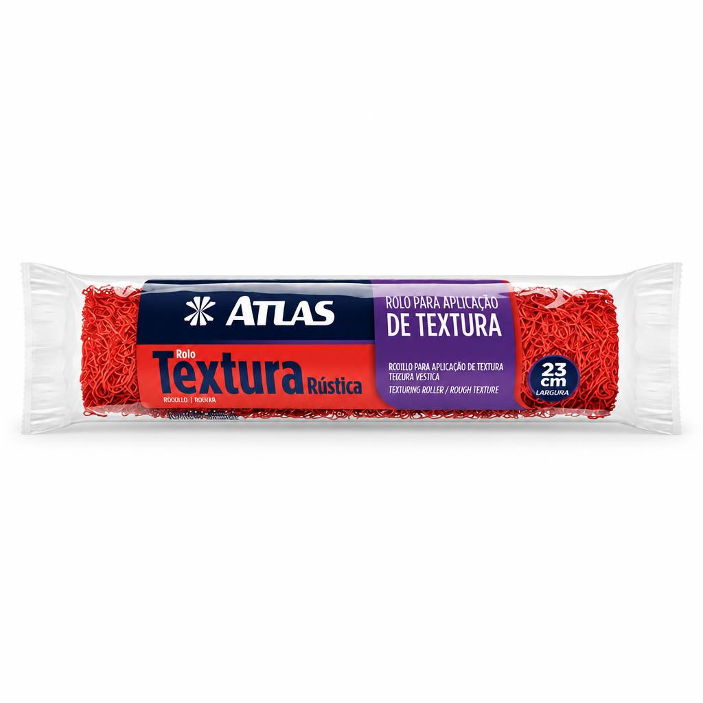Rolo Textura Rústica cabelo de anjo 23 cm Atlas