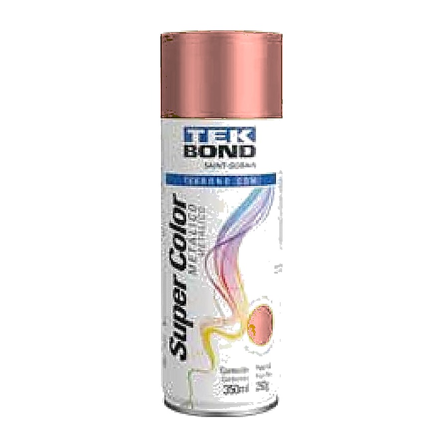 Tinta spray Super Color metálico rose gold 350 ml Tekbond