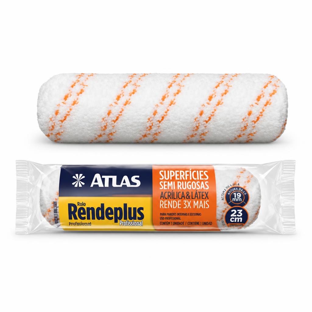 Rolo Rendeplus microfibra 23 cm lã 19 mm Atlas