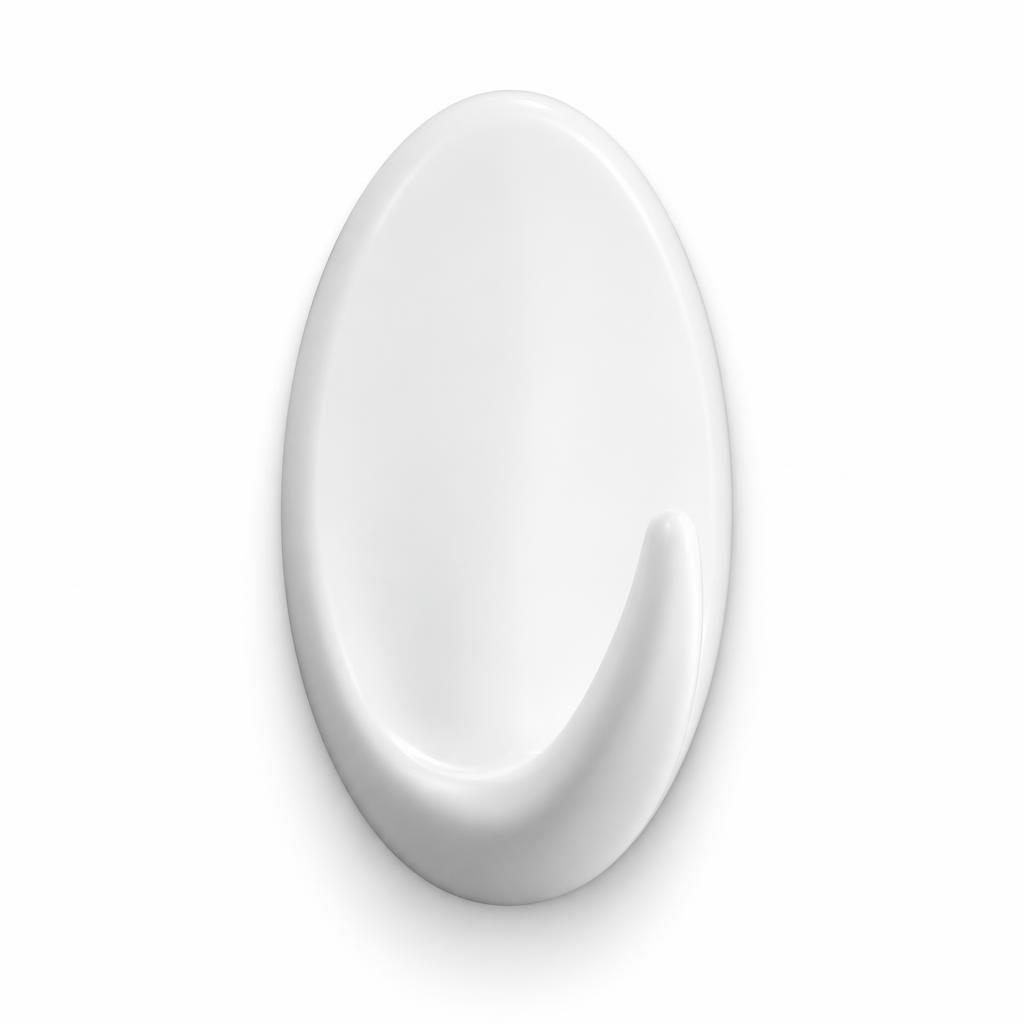 Gancho adesivo plástico branco 0,7 kg Atlas (3 peças)